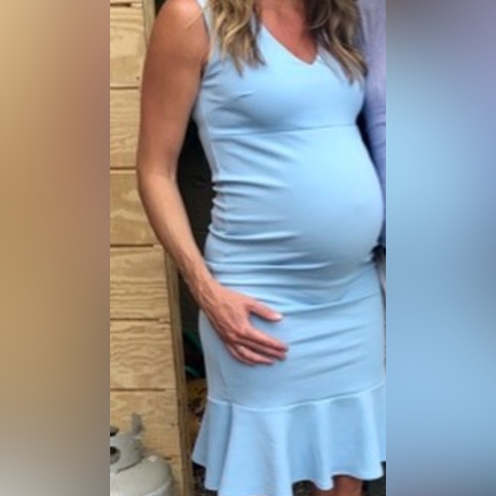 Pinkblush Light Blue Maternity Dress